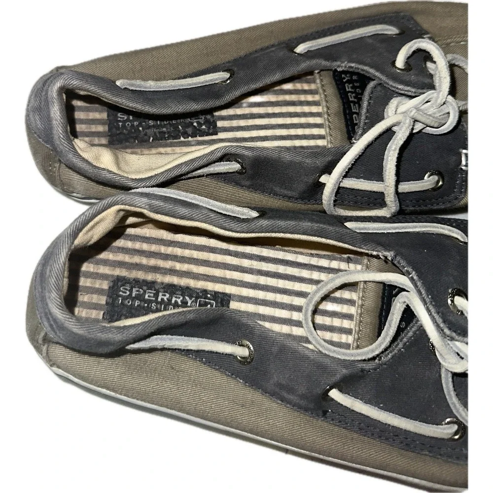 Sperry Top Sider Boat Shoe Mens 12 Blue Tan 0538207 Summer Yacht Club Dock‎ Pool